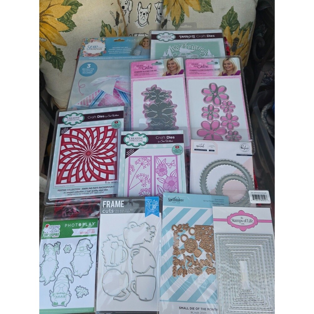 Lot of 11 New Metal Cutting Dies Spellbinders Pinkfresh Studio Hero Arts Bundle